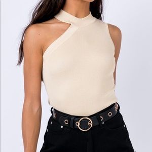 PRINCESS POLLY Asymmetric Knit Tank